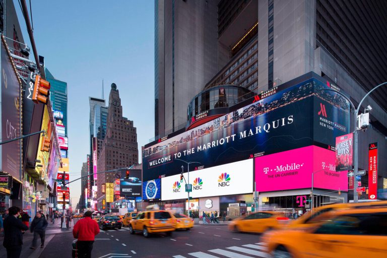 Marriott Marquis exterior newyork cruise port hotels