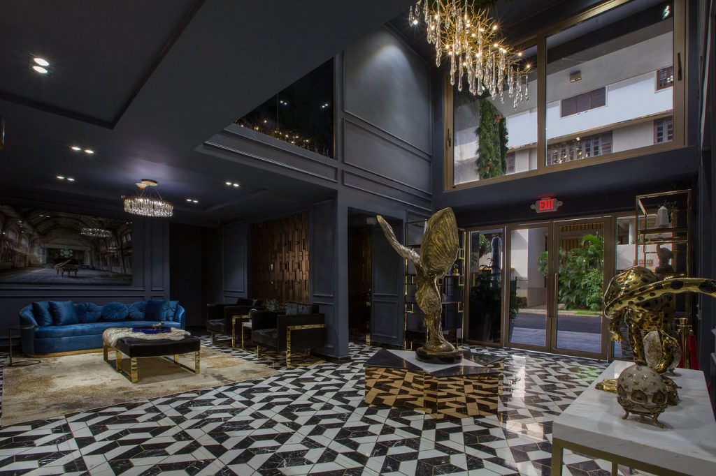 OLV FIFTY FIVE HOTEL lobby san juan cruise port hotel
