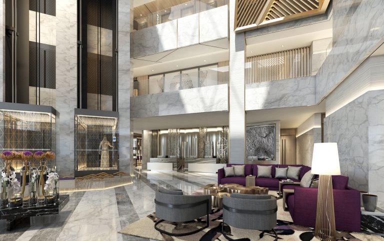 al bandar rotana lobby dubai cruise port hotels
