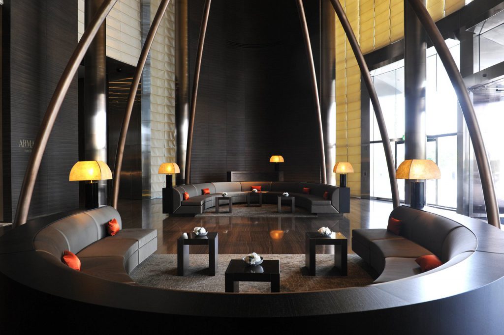 armani dubai lobby cruise port hotel