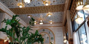 art deco imperial ceiling praque cruise port hotels