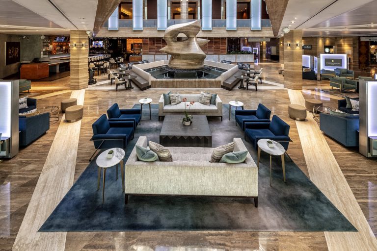 intercontinental miami lobby1 cruise port hotels