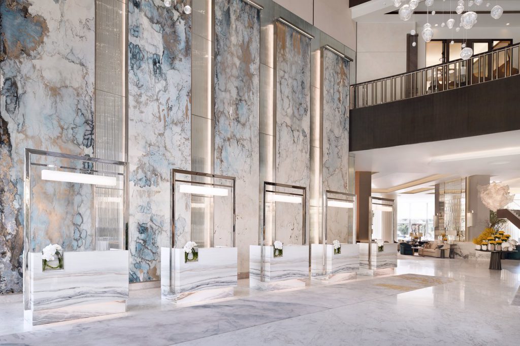 the address downtown lobby dubai cruise port hotels