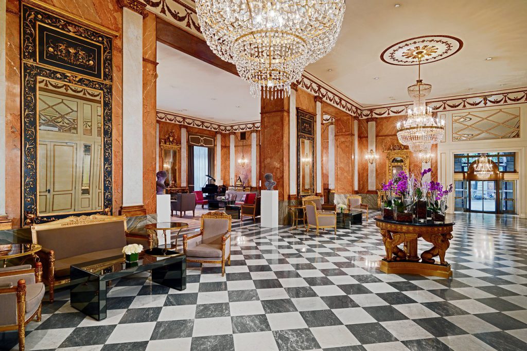 westin excelsior lobby rome cruise port hotels