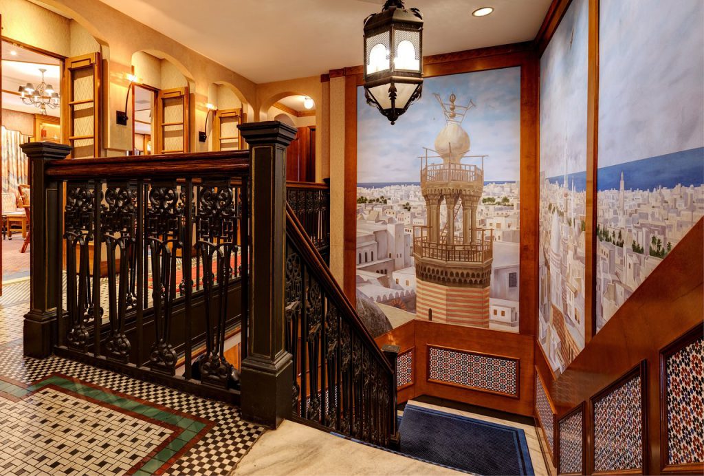 casablanca New York staircase cruise port hotels