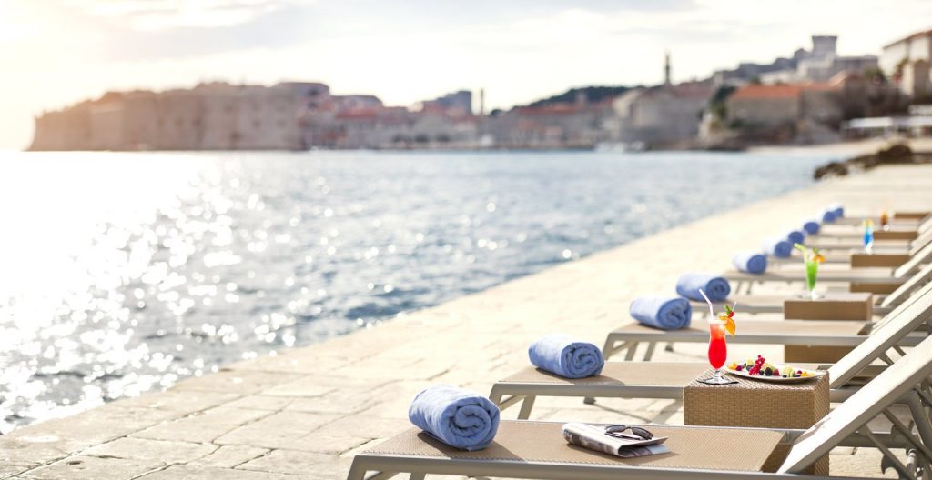 Excelsior Dubrovnik sunbeds cruise port hotels
