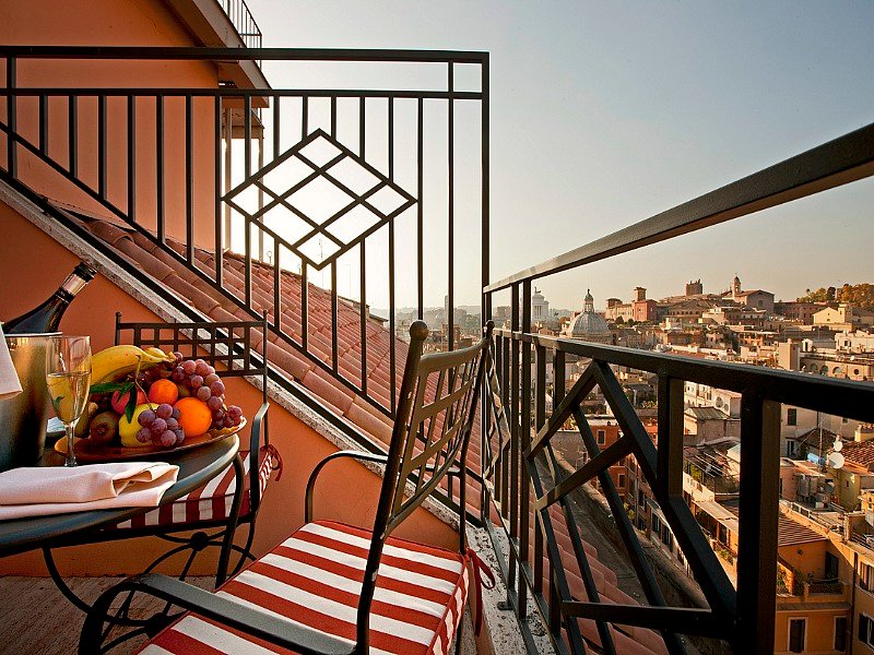 fh grand hotel palatino Rome terrace cruise port hotels