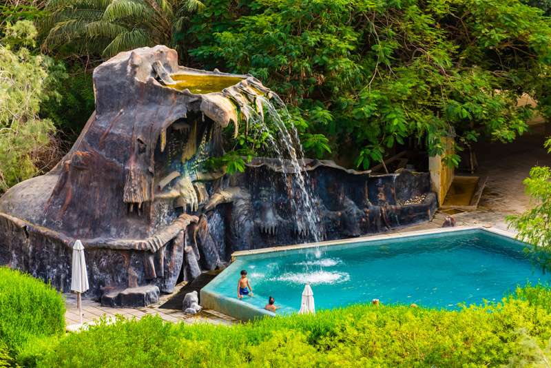 Swimming pool, Evason Ma'in Hot Springs Resort, Jordan.